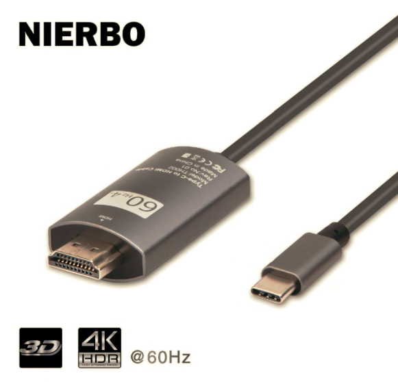 USB-кабель 3.1 Type-C HDMI 4 К * 2K 60 Гц для MacBook Pro DELL, samsung Galaxy (розмір 2 m)