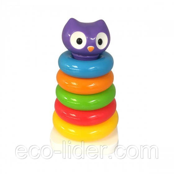Розвиваюча іграшка - ПІРАМІДКА СОВА, фото 1
