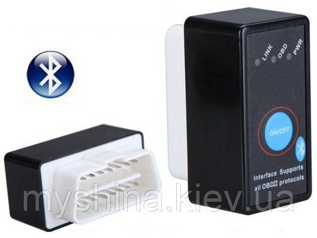 Сканер OBD2 ELM327 Bluetooth v1.5 КНОПКА! NEW!, фото 1