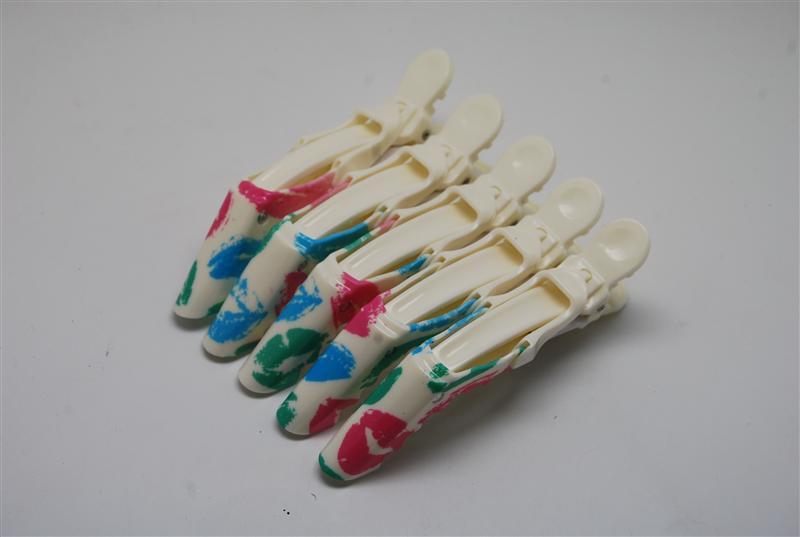 Затискач пластм. для волосся кольоровий 5 шт.