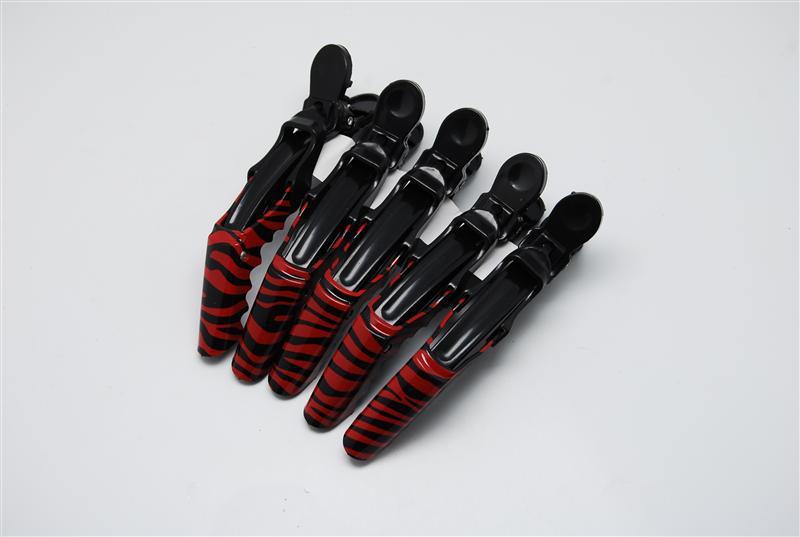 Затискач пластм. для волосся кольоровий 5 шт.