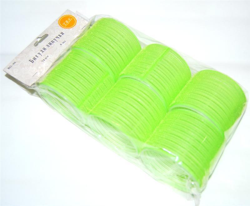 Бігуді Липучка 6 шт 64мм