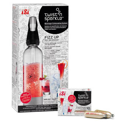 Набір для приготування напоїв і коктейлів Twist'n Sparkle iSi 100530, фото 1