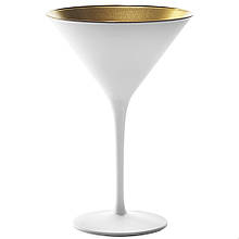 Келих для мартіні Stoelzle Olympic матовий білий/золотий 240 мл (1408625)