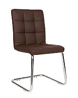 Стілець офісний для конференцій Ralph cf chrome екошкіра eco-31 коричнева (Новий Стиль ТМ)