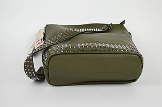 Сумка в сумці оливкового кольору 9211, фото 4