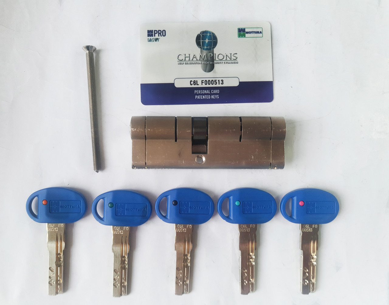 Mottura Champions PRO 92мм 41х51 ключ/ключ матовий хром (Італія)