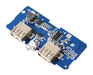 Стабілізатор підвищуючий два USB DC-DC 3.2-4.2 В на 5 В 2 А, фото 1