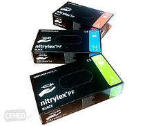 Рукавички нітрилові Nitrylex Basic неопудрені нестерильні 100 шт розмір L чорні, фото 2