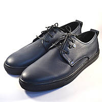 Сліпони сині кросівки шкіряні чоловіче взуття великих розмірів Rosso Avangard BS OrigSlipy Blu Lether