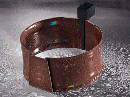 Хомут водостічної труби + шпилька 100 мм, Flamingo 125/90