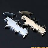 Авто значок Бетмен наклейка кажан на машину авто наклейки значки марки машин на кузов бампер скло двері капот крила багажник, фото 3