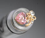 Сережки жіночі з рожевим серцем, фото 2