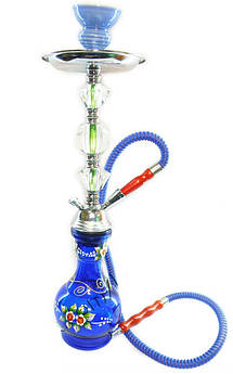 Якісний синій кальян на 1 трубку 48 см (арт. 0733) недорого