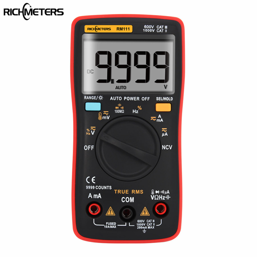 RICHMETERS RM111 NCV True-RMS малогабаритний цифровий мультиметр 9999 відрахунків
