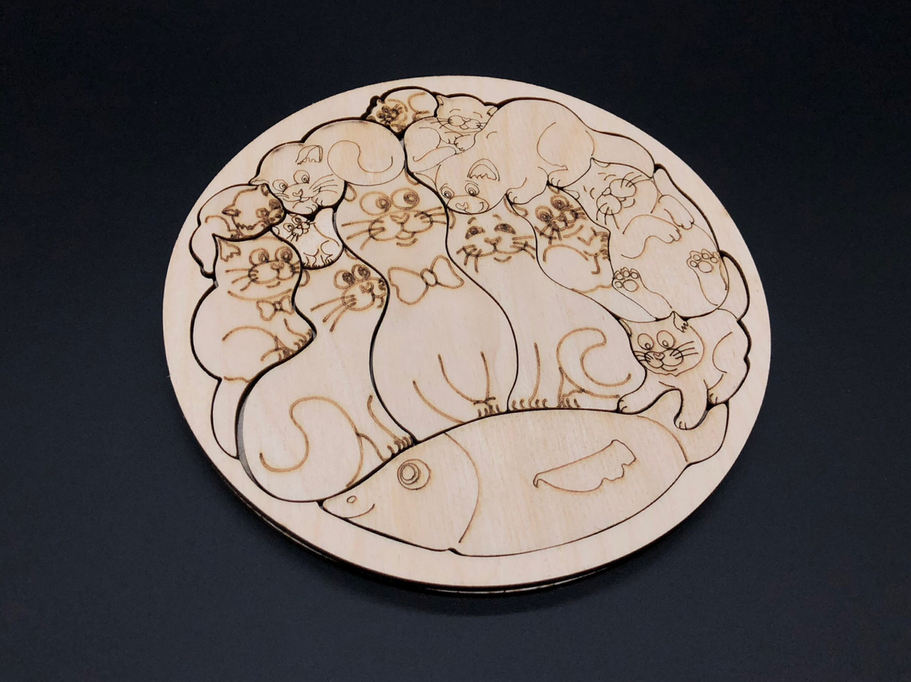 Дерев'яні пазли. 15см, фото 1