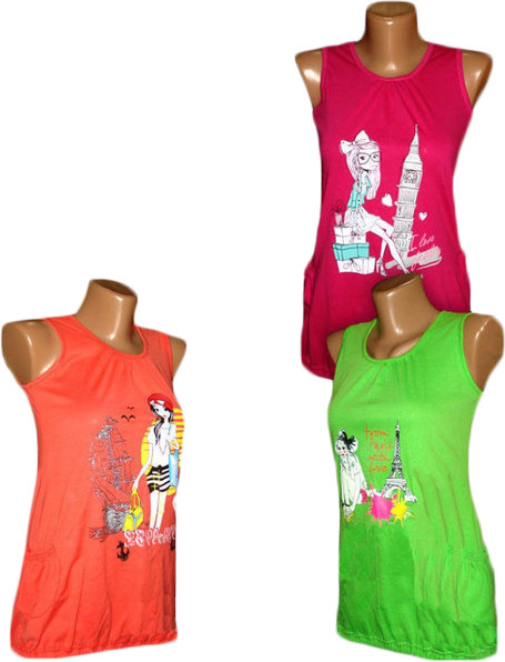 Туніка літня 01393 для дівчинки, підліткова, бавовна, р.р.26-40