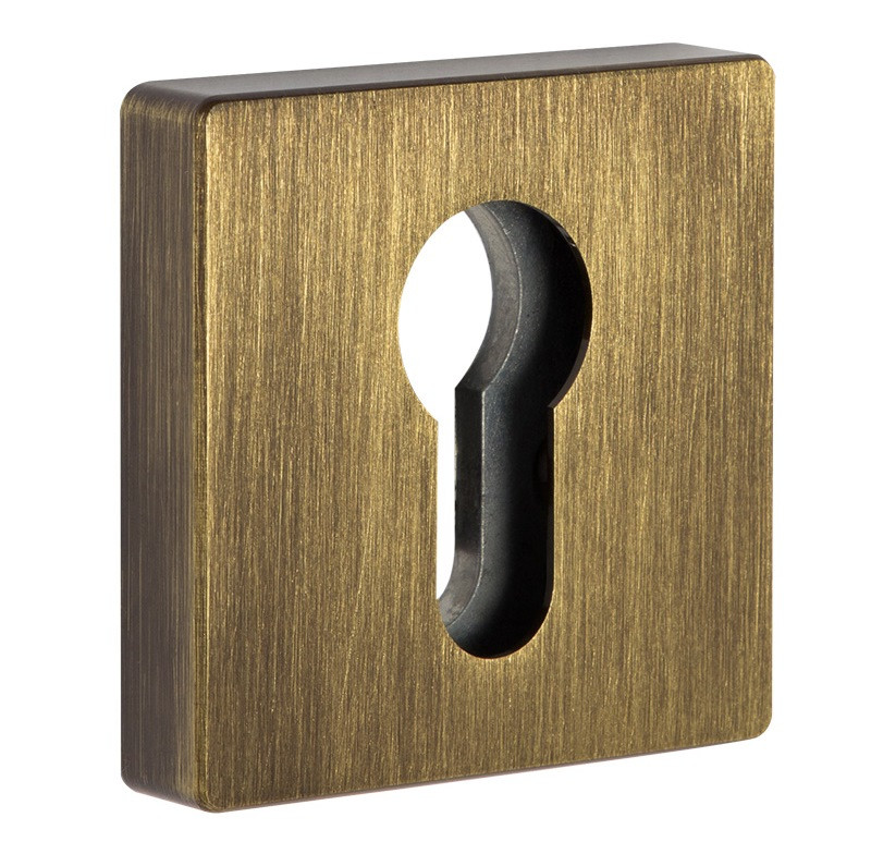 Накладка під циліндр DiSec KT002 DIN SQUARE бронза сатин (Італія)