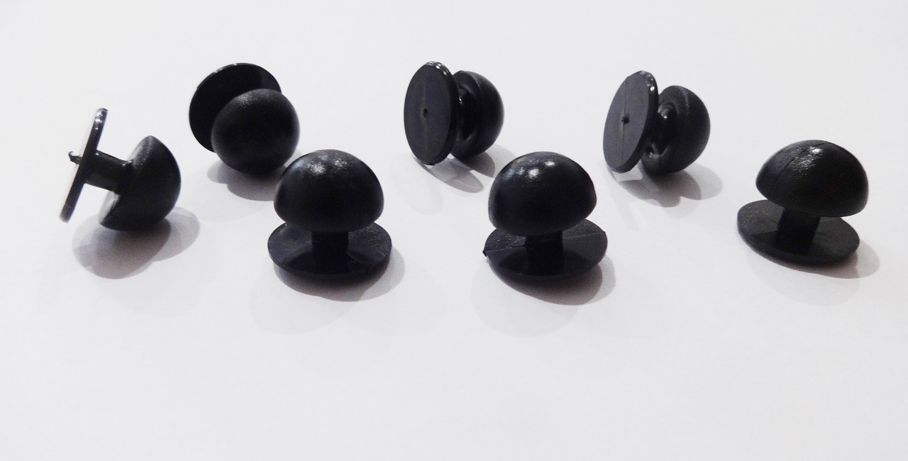 Ґудзик кухарський чорний 13х15 мм, фото 1