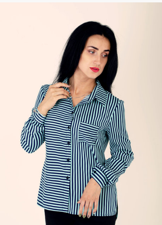 Класична жіноча сорочка "Ліка" розміри 44,46,48, фото 2