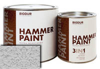 Молотковая краска Biodur Hammer Paint серебристо-серая 0,7л