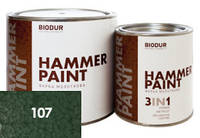 Молотковая краска Biodur Hammer Paint темно-зеленая 0,7л