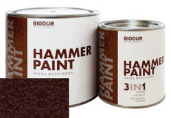 Молоткова фарба Biodur Hammer Paint коричнева 2,1 л