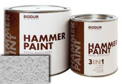 Молотка фарба Biodur Hammer Paint сріблясто-сіра 2.1 л
