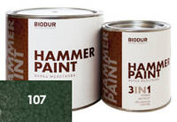 Молотковая краска Biodur Hammer Paint темно-зеленая 2.1л