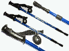 Скандинавські палки телескопичні, длина 110-135см. Різні кольори. синій, фото 4