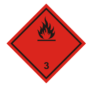 Інформаційний знак Клас небезпеки 3 бензини, Дизельне паливо, керосин