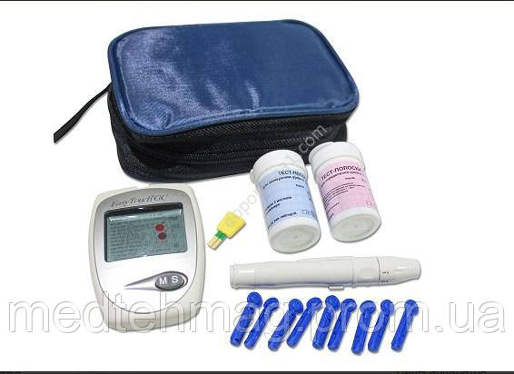 Апарат EasyTouch для вимірювання глюкози/холестерину в крові