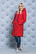 Зимове пальто червоне, фото 2
