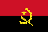 Флаг Анголы полиэстер, 1х1.5, Односторонняя