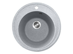 Кругла кухонна мийка PoliComposite М01 505х505х220 Сірий