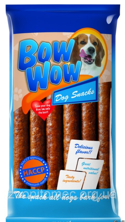 Ласощі для собак BOW WOW Ковбаса з колагеном і карамеллю, 30 см 1шт