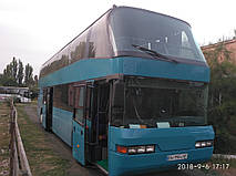 Изготовление и замена лобового верхнего, стекла  на автобус Neoplan 122 верхнее  в Никополе (Украина). 1