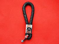 Брелок шкіряний шнурок Мерседес карабін