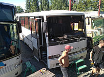 Изготовление и замена лобового стекла на автобус Heuliez GX 37 H в Никополе (Украина). 2