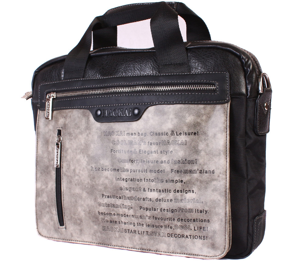 Сумка текстильна для ноутбука 30822 чорна, фото 1