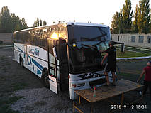 Изготовление и замена лобового стекла на автобус MAN 16.370 HOCL  в Никополе (Украина). 1