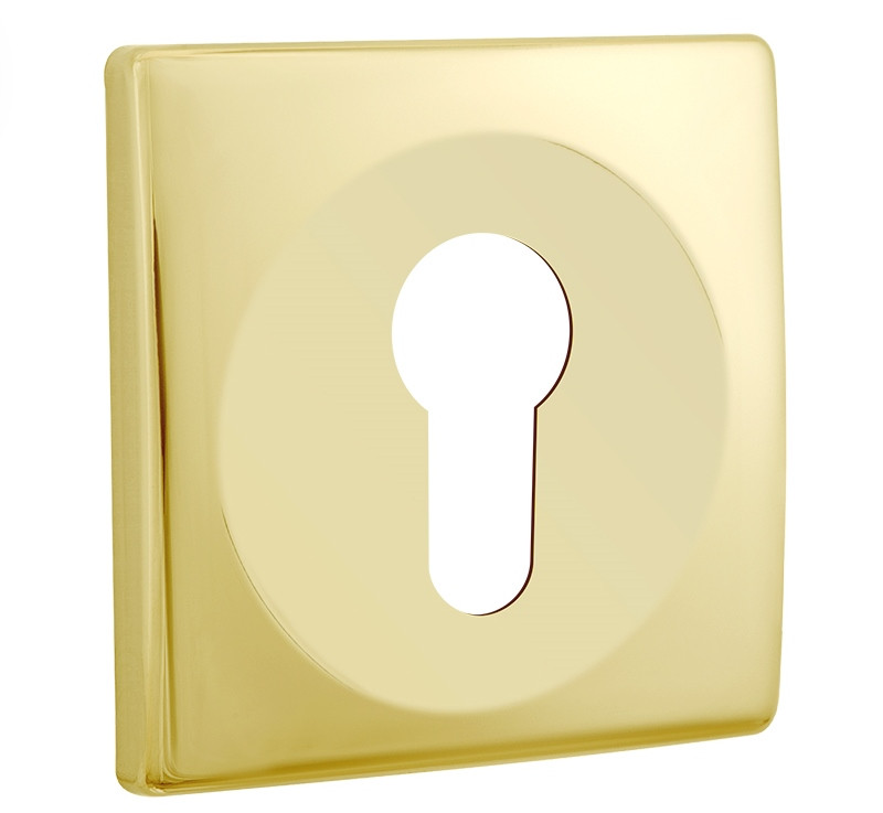 Накладка під циліндр DiSec KT3796 DIN SQUARE латунь PVD (Італія)