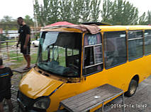 Изготовление и замена лобового стекла на автобус ТУР А 049  в Никополе (Украина). 6
