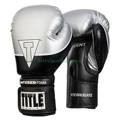 Боксерські рукавички TITLE Infused Foam Interrogate Training Чорно-сріблясті