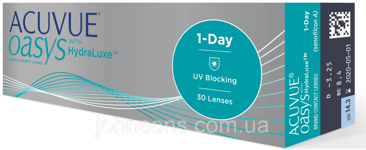 -2.75(9.0) 1 day Acuvue Oasys with HydraLuxe | Одноденні контактні лінзи