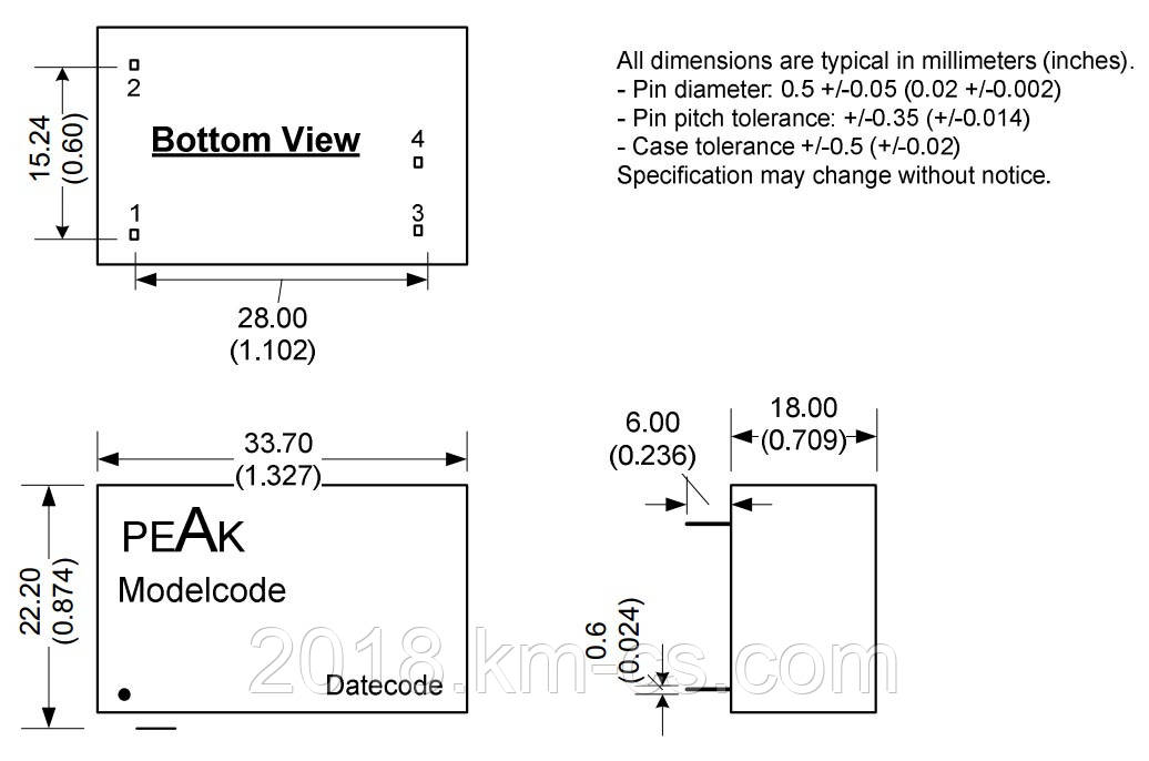 Мікросхема AC-DC PPM01-S-09ELF (PEAK electronics)