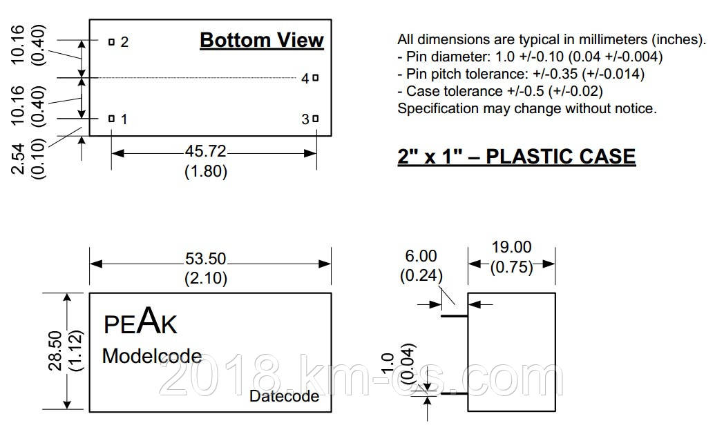 Мікросхема AC-DC PPM10-E-15ELF (PEAK electronics)