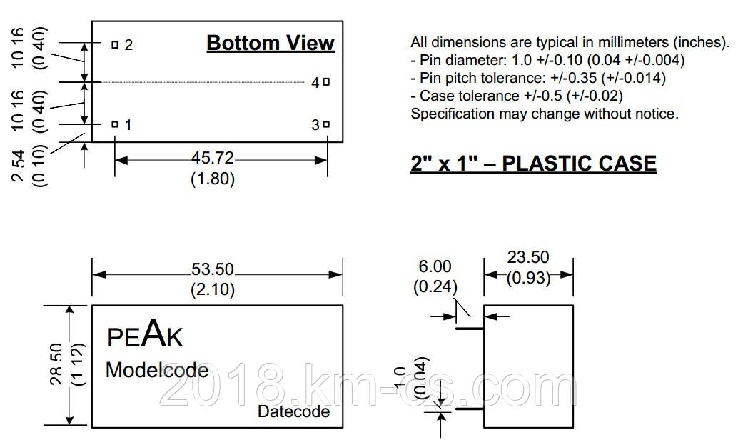 Мікросхема AC-DC PPM20-E-3R3ELF (PEAK electronics)