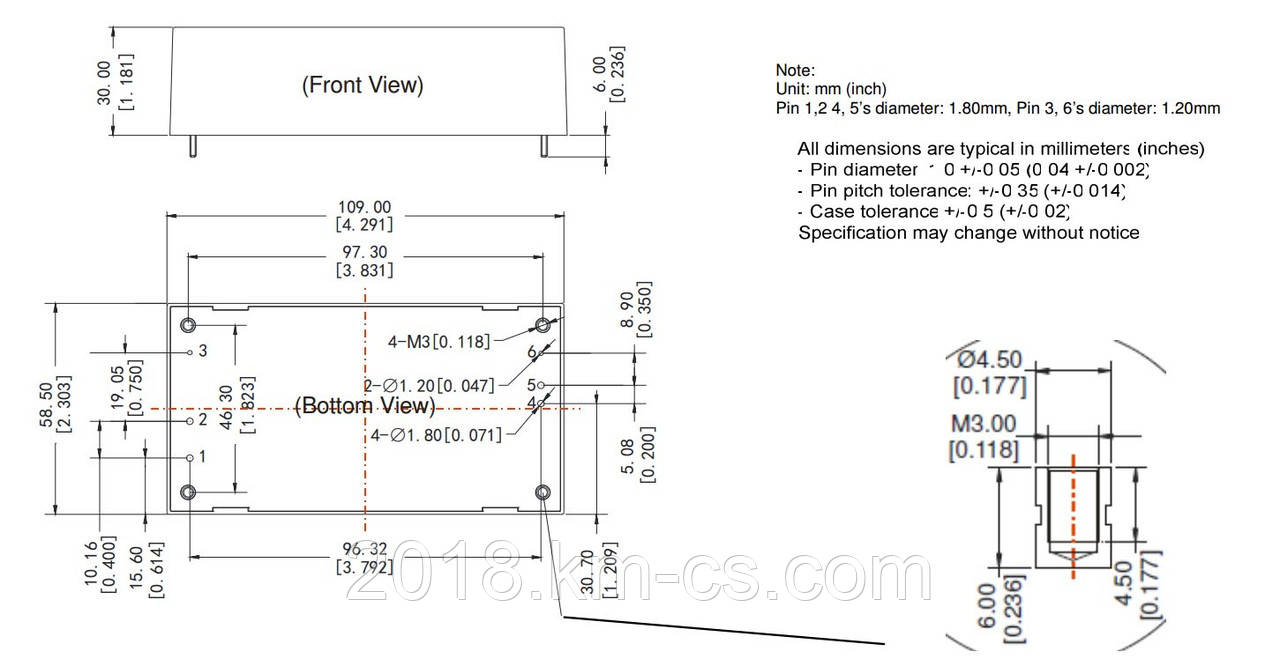 Мікросхема AC-DC PPM60-G-24ELF (PEAK electronics)