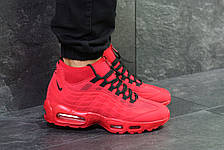 Підліткові кросівки,термо Nike air max 95 Sneakerboot,червоні, фото 2